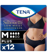 TENA Silhouette Incontinence Pants Low Waist Black Medium, Pack of 12 - $190.25 MXN