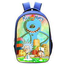 WM Rick And Morty Backpack Daypack Schoolbag Bookbag Blue Type Giant - £18.86 GBP