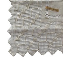 Handkerchief White Hankie Geometric Lace Border 10.5x10.5” Made In Mexico - £8.77 GBP
