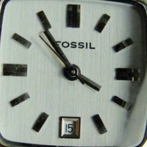 Fossil White Dial Date WR 30m Cream Leather Band Analog New Batt Run Woman Watch - £31.65 GBP