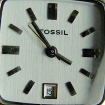 Fossil White Dial Date WR 30m Cream Leather Band Analog New Batt Run Woman Watch - $39.60