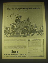 1962 Esso Heating Advisory Service Ad - How to enjoy an English winter - £14.53 GBP