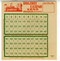 1980&#39;s Holiday Casino  Unused Keno Ticket  Las Vegas - £8.60 GBP