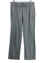 Mens Size M Nike Sweat Pants Gray Standard Fit Dri Fit Training Joggers Fleece - $14.24