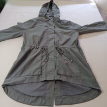 New Directions Studio Women's Gray Full Zip & Button Hidden Hoodie Jacket Size M image 15