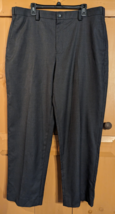L.L. Bean 100% Wool Comfort Waist Dress Pants Gray Flat Front Mens 40x31 - $27.08