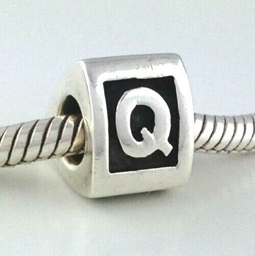 Primary image for Authentic PANDORA Letter Q Charm, Sterling Silver, 790323q, Retired, New