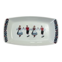 Vintage Figgjo Norway Ceramic Plate &amp; Dish Set — Folk Dance Design 1960s... - $1,106.07 MXN