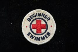 Vintage “Beginner Swimmer” Round Embroidered Red Cross Patch NOS HTF - €12,87 EUR