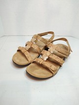 Vionic Amber Slingback Strappy Sandals Orthotic Footbed Comfort Cork Gol... - $23.36