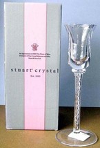 Stuart Crystal Iona Single Candlestick 8.25&quot;H Air Twist Stem #140162 New Boxed - £26.29 GBP