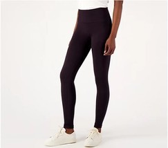 AnyBody Jacquard Smoothing Legging Soft Full Length (Black, Size Small) A554197 - £15.22 GBP