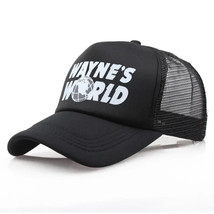 Trucker Hat Wayne’s World Mesh Snapback Black Hats SNL Mike Myers ShaaaW... - £19.51 GBP