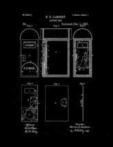 Letter Box Patent Print - Black Matte - $7.95+