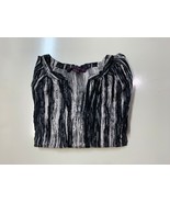 Gloria Vanderbilt Women&#39;s Nova Flutter Sleeve Blouse - Paint Flow Black ... - $8.68 CAD