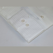 Men 100% Cotton Shirt Manschett Quesste Turkey Slim Fit 6047-01 White Fancy image 4