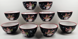 10 Pc Certified International Snowman Ice Cream Dish Lot Christmas Prese... - $128.37
