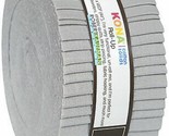 Jelly Roll Kona Cotton Solids Ash Colorstory Light Gray Roll-Ups Precuts... - £23.87 GBP