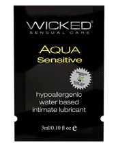 Wicked Sensual Care Hypoallergenic Aqua Sensitive Water Based Lubricant - .1 oz - $15.99