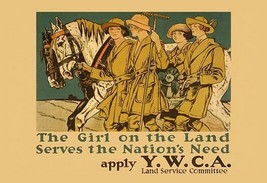 The Girl on Land Serves the Nations Need by Edward Penfield - Art Print - £17.25 GBP+