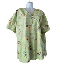Disney Scrub Top Womens 2XL Chip and Dale Chipmunks Wild at Heat Forever... - £15.66 GBP