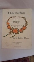 Vintage 1923 Carol Jacobs Bond Book Of Sheet Music For Piano  - £8.33 GBP