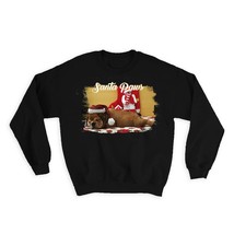 Bulldog Santa Paws : Gift Sweatshirt Christmas Hat Dog Pet Animal Nature - £23.13 GBP