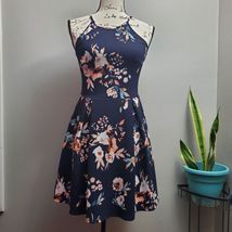 Soprano Floral Black Sleeveless Mini Dress Sz S - $28.13