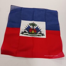 Parquet Haiti Mens Back Strap White Cotton Baseball Cap Hat + Haiti Flag Bandana image 11