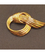 Monet Classic Gold Tone Swirl Brooch Pin Signed Costume Jewelry Vintage ... - $18.69