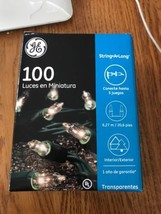 GE 100 Clear Miniature Lights Clear String-A-Long 20.6 Ft Ships N 24h - £13.25 GBP