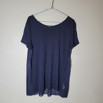 Gap Womens Shirt Medium Blouse Blue Short Sleeve - £8.58 GBP