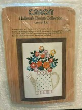 Vintage Caron Hallmark Design Collection Watering Can Crewel Kit 6417 1977 - $12.71