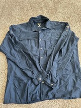 Mountain Hardwear Blue Vented Mens Nylon  Hiking Long Sleeve Shirt Size ... - £14.90 GBP