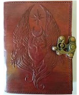 Moon Goddess 240 page leather blank book w/ latch - £27.17 GBP