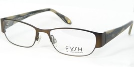 Fysh Uk Urban Eyewear F3475 214 Brown /BRONZE Eyeglasses Glasses 52-16-135mm - £88.03 GBP