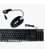 BlueFinger RGB Wired USB Gaming Keyboard &amp; Mouse Ergonomic Combo for Com... - $26.96