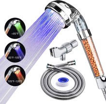 Prugna Led Shower Head With Hose And Shower Arm Bracket, High-Pressure F... - £33.12 GBP