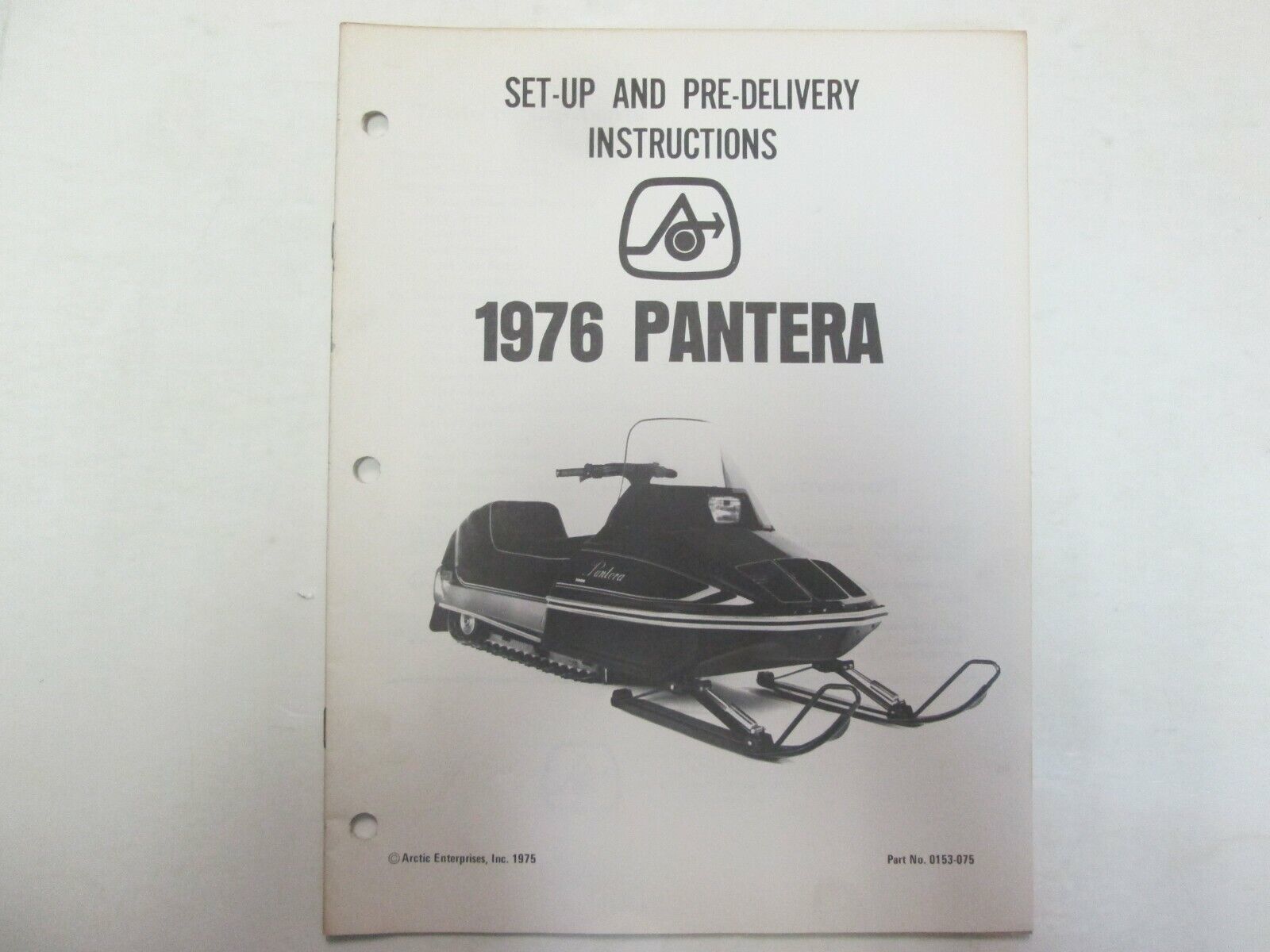 Primary image for 1976 Artico Gatto Pantera Set Up E Pre-delivery Istruzioni Manuale OEM
