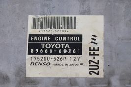 Lexus Toyota 2UZ-FE ECM ECU PCM Engine Control Module Computer 89666-60261 image 3
