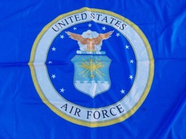 United States Air Force Flag Eagle Coat of Arms 3&#39; x 5&#39; Made in USA Blue... - $12.20
