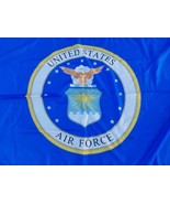 United States Air Force Flag Eagle Coat of Arms 3&#39; x 5&#39; Made in USA Blue... - £9.12 GBP