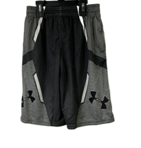 Under Armour Big Boys&#39; UA Drop Step Basketball Shorts, Black/White, Small - £19.46 GBP