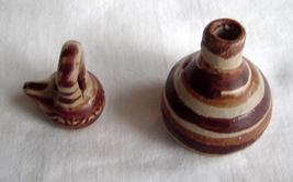 Vintage Miniature Canelo Pottery Pots Hand Painted  - £31.41 GBP