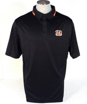 Nike Dri Fit NFL Cincinnati Bengals Black Short Sleeve Polo Shirt Men&#39;s NWT - £86.55 GBP
