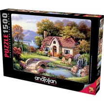 Puzzle - Stone Bridge Cottage, 1500 Piece Jigsaw Puzzle, 4559, Multicolo... - £31.93 GBP