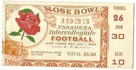 1953 Rose Bowl Ticket Stub Wisconsin Badgers USC Trojans - £96.37 GBP
