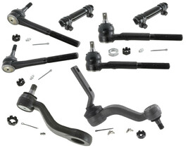 2WD Chevy C1500 Silverado Inner Outer Tie Rod Ends Pitman Arm GMC C2500 ... - $120.34