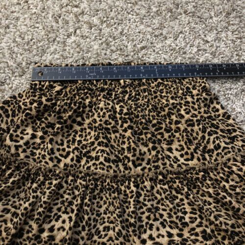 Entro Womens Size Small Animal Leopard print Tiered Elastic Waist Lined Skirt Item image 4