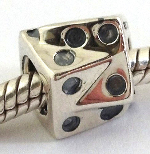 Chamilia Dice Sterling Silver Charm, Retired Ga-44, New - $23.74